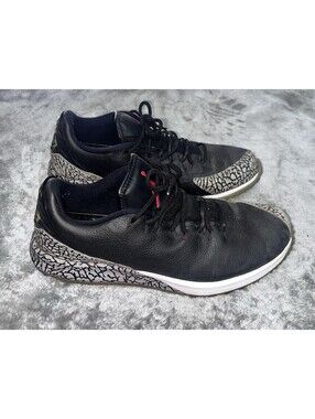 Nike Air Jordan ADG Black Cement Men's Golf Shoes Black/White AR7995-001 Sz 10.5